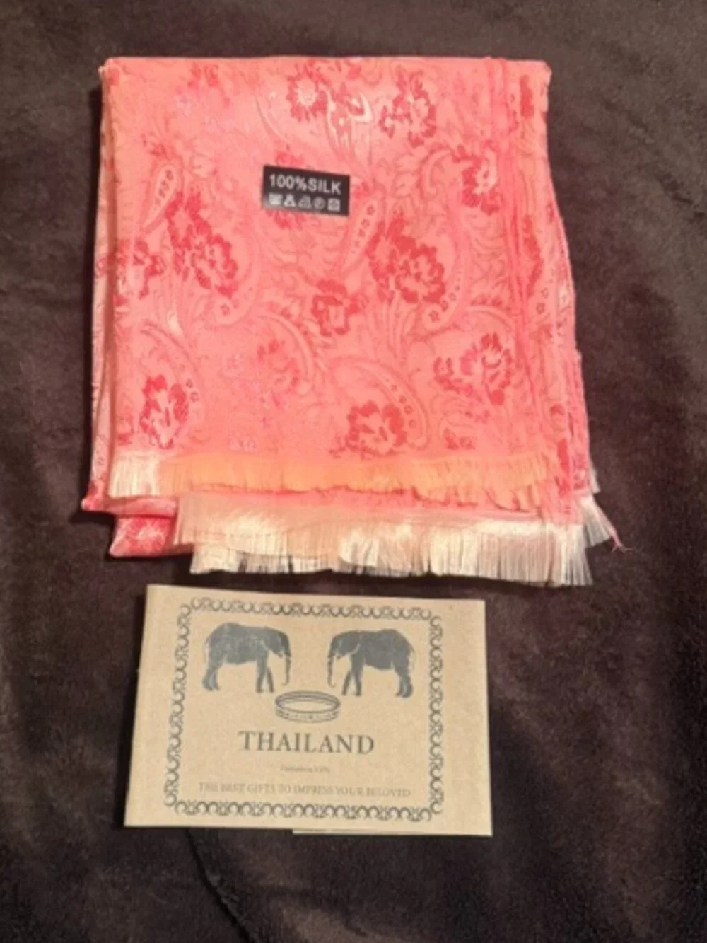 Pashimlma 100% Silk Scarf Thailand